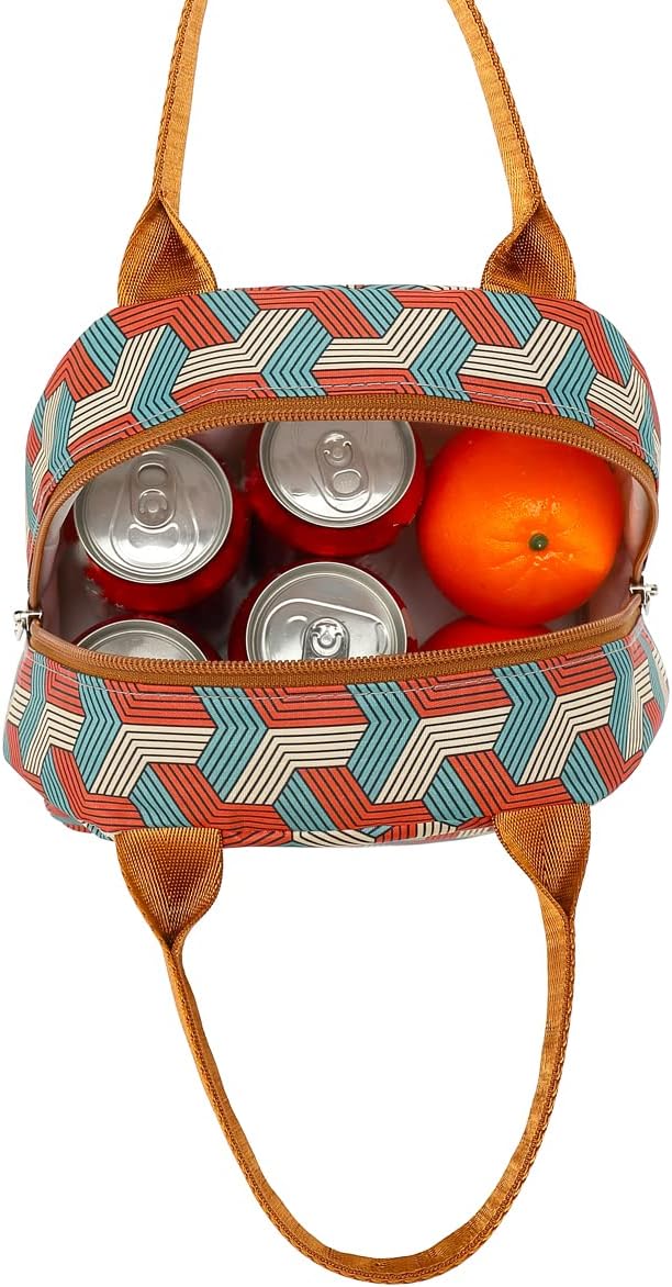 FlowFly Insulated Lunch Cooler Bag - Tote Bag Organizer for Women/Men, Red#3D