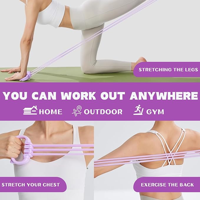 Resistance Bands with Handles, Single Resistance Bands, Exercise Bands with Comfortable Handles, Resistance Training, Physical Therapy, Home Workouts, Fitness, Pilates