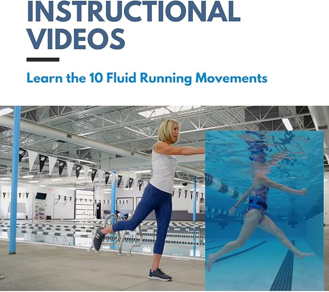 System | Deep Water - 4 Audio Workouts Free with Your Flotation Belt & Waterproof Earbuds. App-Based, Coached Full Body Workout. for Injury Recovery, Weight Loss & General Fitness.