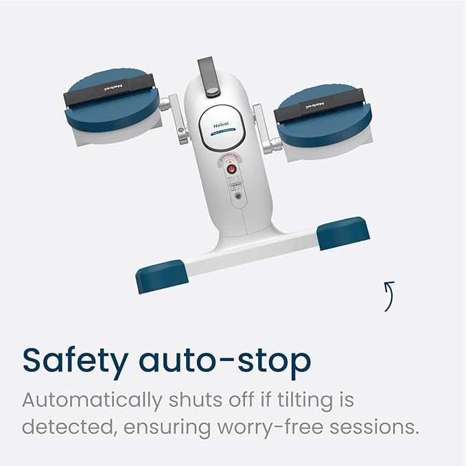 Nobol PhysioPedal® Arm & Leg Pedal Exerciser, Dual Mode, 8 Motorized Speeds, 8 Adjustable Resistance Levels, LED Display, Magnetic Remote Control, Low-Impact Exercise for Joint Health & Mobility