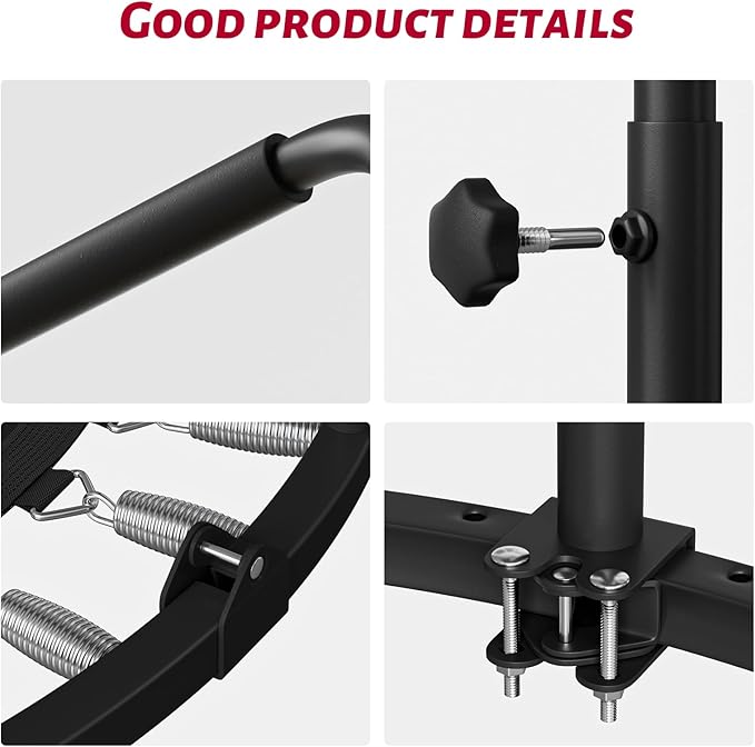 CLORIS 40in Folding Trampoline Mini Trampoline Rebounder Trampoline for Adults Fitness Trampoline with Adjustable Foam Handle, with safty Padded Cover Best Gift for Kids/Adult