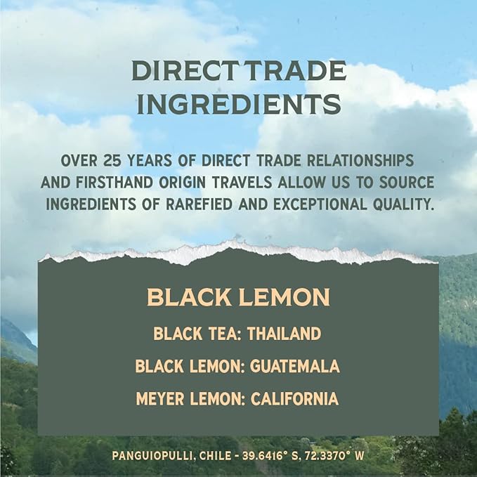 Rishi Tea Black Lemon Sparkling Botanicals Sparkling Water - Organic, Unsweetened, Zero Added Sugar, Caffeinated, Craft-Brewed From Real Plants - 12 oz (Pack of 12)