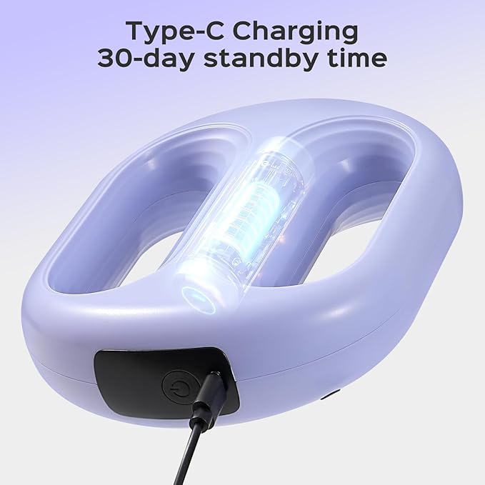 Small Lightweight Vibration Plate Portable,Handheld Lymphatic Drainage Massager,Exercise Shaker Machine for Weight Loss,Cordless and Mini,8-Level Adjustable, Purple