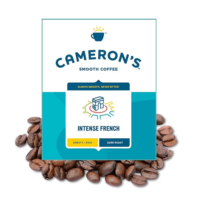 Cameron's Coffee Roasted Whole Bean Coffee, Intense French, 4 Pound