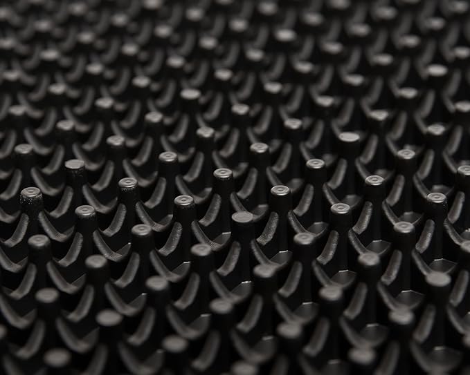 Big Floors 3X3LUXBLAKFLOOR Modular Interlocking Lightweight Plastic Dance Floor Kit (3' x 3'), Luxury Black, 21 Piece