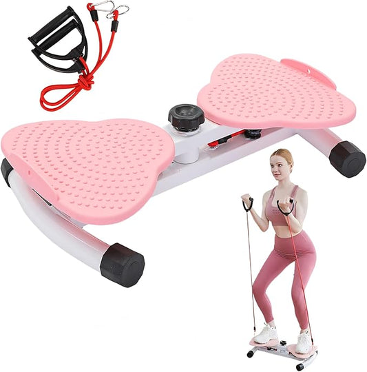 Waist Twister Board twisting machine exercise twist ab training – Noiseless Fitness Tool with Loop Resistance Bands, Foot Massage, and Core Workout for Belly Fat Loss