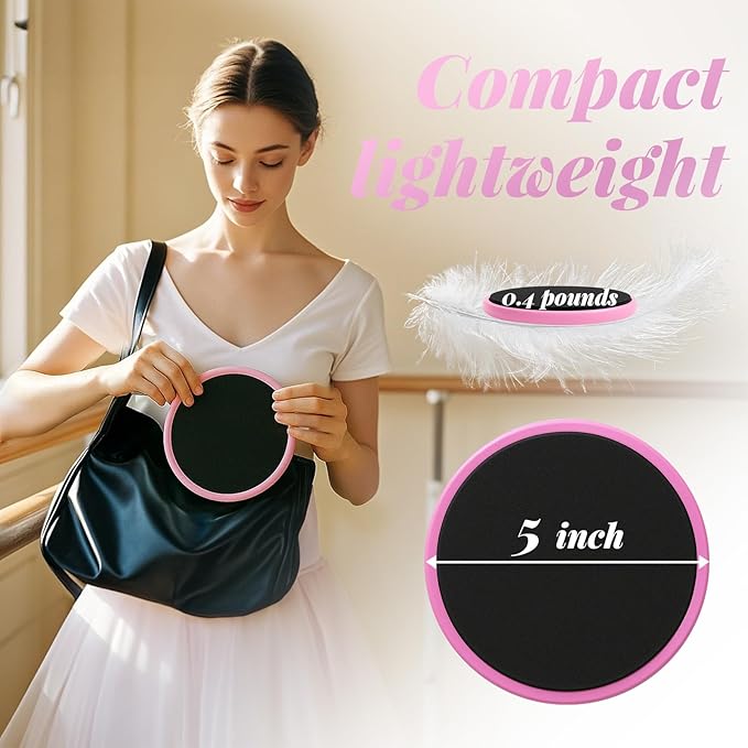 Turn Board for Dancers – Ballet, Figure Skating & Cheerleading Spinner Disc for Improving Turns, Balance, Posture & Pirouette Technique, Portable Training Equipment for Dance & Gymnastics