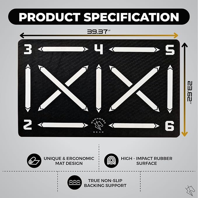 Soccer Training Mat - App with Video Modules Included, Ball Mastery Trainer, Football Footstep Equipment, Durable and High Performance Rubber, Gift for Boys and Girls