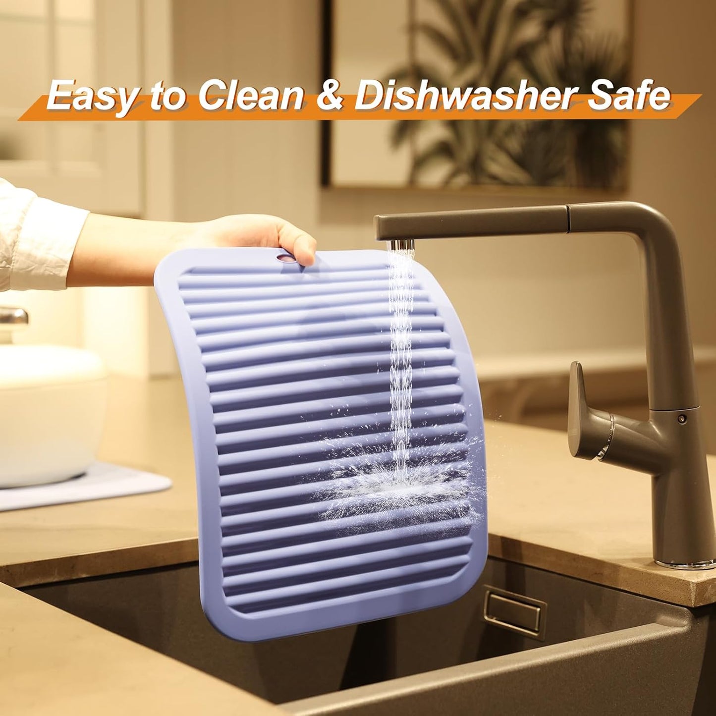 Joyhalo 4 Pack Silicone Trivets for Hot Pots and Pans,480℉ Heat Resistant Trivets for Hot Dishes,Hot Pads for Countertop,Kitchen Potholders,Blue