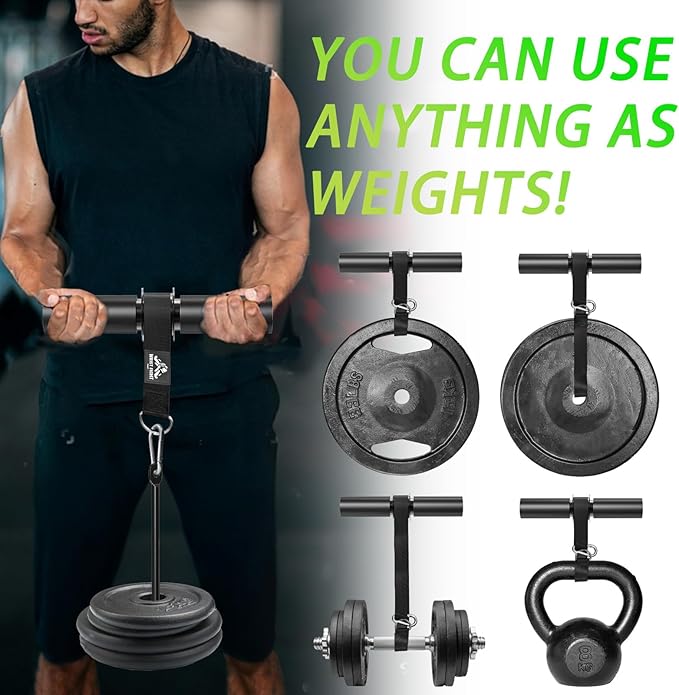 Forearm Strengthener Roller with Loading Pin and Thick Foam Grip โ Multi-Functional Wrist Roller & Arm Blaster for Forearm, Wrist, and Grip Strength Training