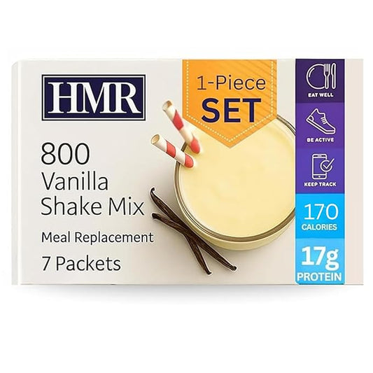 HMR 800 Shake Meal Replacement Mix | Vanilla Shake Powder to Support Healthy Weight Loss | 17g of Protein | Easy to Make | Low Calorie Food | Triple Pack, 7 Servings
