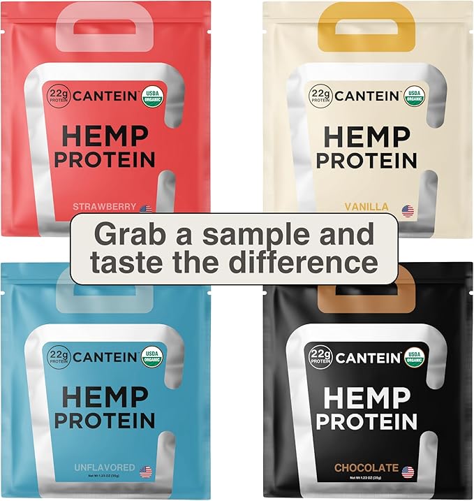 Organic Hemp Protein, Vegan Protein Powder, Clean Plant Based Protein Powder, Non Dairy Protein, Lactose Free Natural Protein, Gluten Free- 20 Servings, Vanilla