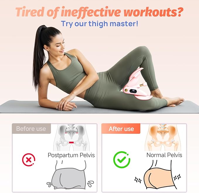 Thigh Master Thigh Exerciser for Women, Upgraded Inner Thigh Exerciser Pelvic Floor Exercise Kegel Hip Trainer, 45lb Thighmaster Home Gym for Legs Strengthen Machine