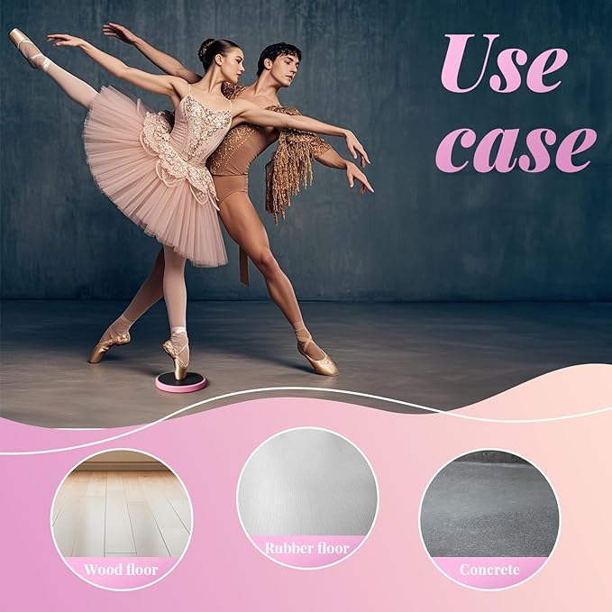 Turn Board for Dancers – Ballet, Figure Skating & Cheerleading Spinner Disc for Improving Turns, Balance, Posture & Pirouette Technique, Portable Training Equipment for Dance & Gymnastics