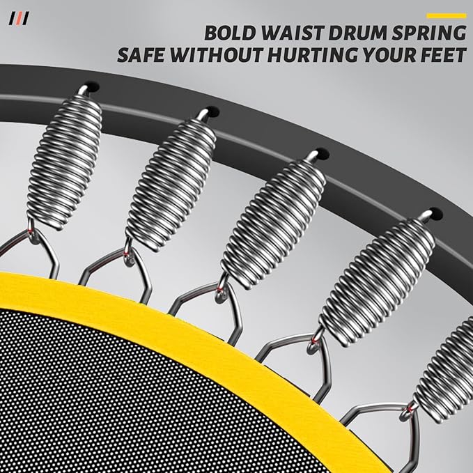 CLORIS 40in Folding Trampoline Mini Trampoline Rebounder Trampoline for Adults Fitness Trampoline with Adjustable Foam Handle, with safty Padded Cover Best Gift for Kids/Adult