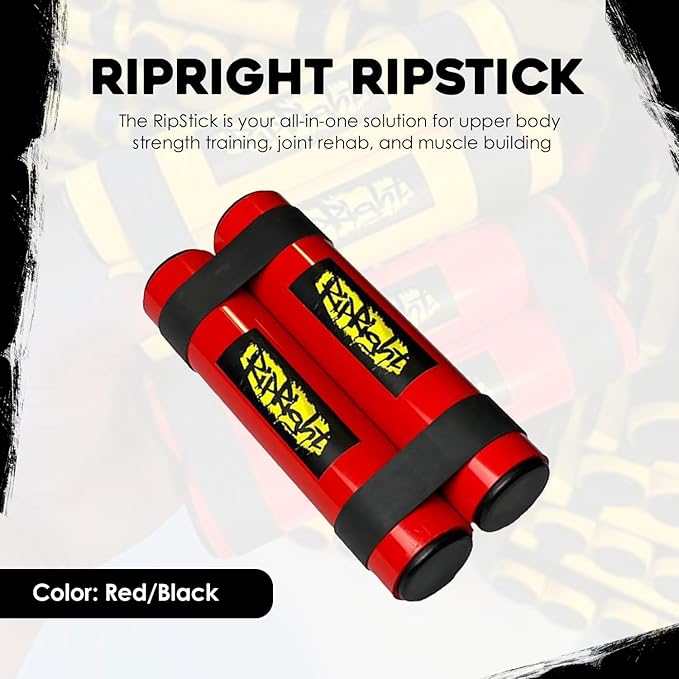 RipStick, Workout Equipment for Joint Rehab, Shoulder and Resistance Training, Muscle Building and Core Workout Equipment with 6 Adjustable Resistance Bands