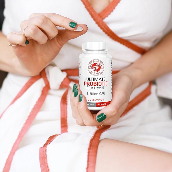 Silver Fern Brand Ultimate Probiotic - Probiotics for Women & Men - 8 Billion CFU Spore-Forming Gut Health Supplement - DNA Verified, Vegan, Shelf-Stable, High Survivability - 60 Capsules