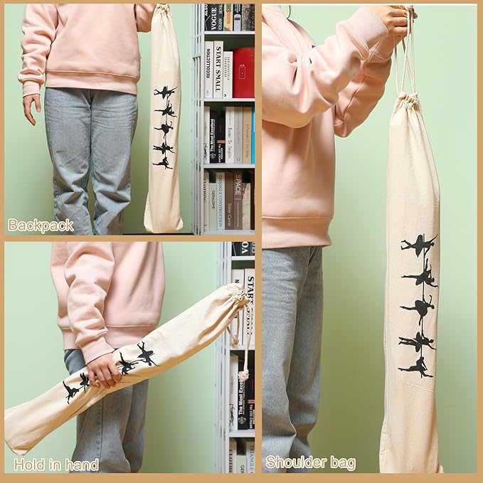 Ballet Foot Stretcher Set Dance Stretching Equipment Pine Dance Feet Arch Enhancer with Elastic Stretch Band 2 Pads Leg Strap Carry Bag for Dancers Gymnastics Yoga Flexibility Workout