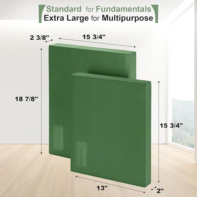 StrongTek Extra Wide Foam Balance Pad for Physical Therapy, 19" X 15.8" X 2.4", High-Density TPE Foam Pad for Exercise, Enhanced Stability, Core Strength, Non-Slip & Water-Resistant, for Fitness, Yoga