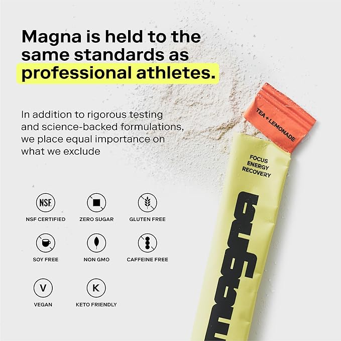 Magna Electrolyte Powder Drink Mix for Hydration, Energy & Focus Support with Magnesium L Threonate, Malate & Glycinate, Sodium, Potassium, Vitamin D, B6 & B12, Variety Pack Flavor, 14 Servings