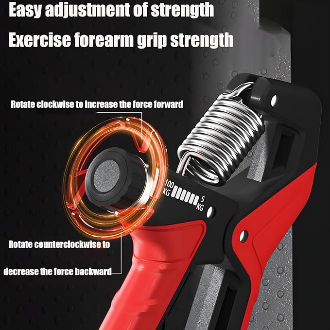 Hand Strengthener,Grip Strengthener Forearm,Hand Grip Strengthener with Adjustable Resistance 11-220Lbs(5-100KG),Forearm Strengthener, Hand Exerciser for Muscle Building and Injury Recover