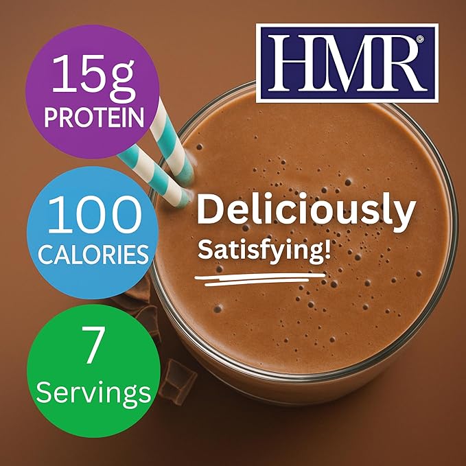 HMR 70 Plus Chocolate Shake & Pudding Mix | Meal Replacement Powder | Lactose-Free | 15g Protein | Supports Healthy Weight Loss | Easy to Make | Low Calorie | 21 Single Serving Packets