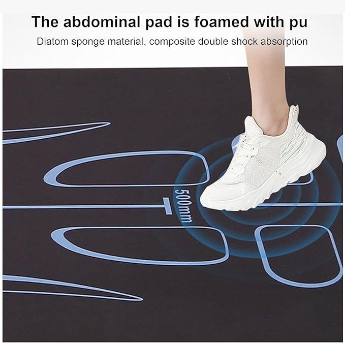 Non-Slip Workout Mat for Ab Roller Wheel, Exercise Mat with Storage Bag, 7mm Extra Thick Exercise Equipment Yoga Floor Mats Home & Gym Sound Insulation Protection Pads