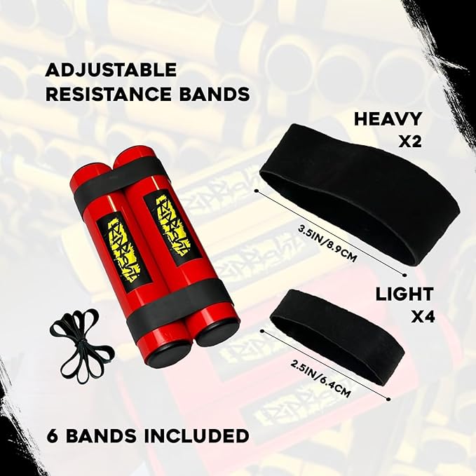 RipStick, Workout Equipment for Joint Rehab, Shoulder and Resistance Training, Muscle Building and Core Workout Equipment with 6 Adjustable Resistance Bands