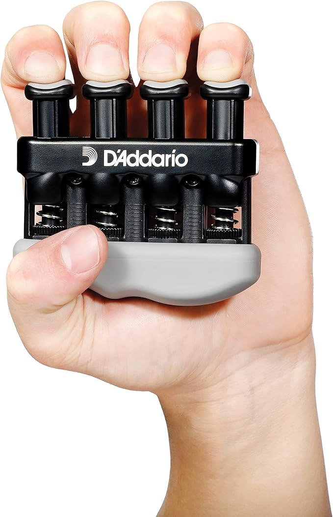D’Addario Varigrip Hand Exerciser–Improve Dexterity and Strength in Fingers, Hands, Forearms- Adjust Tension Per Finger– Simulated Strings Help Develop Calluses- Comfortable Conditioning