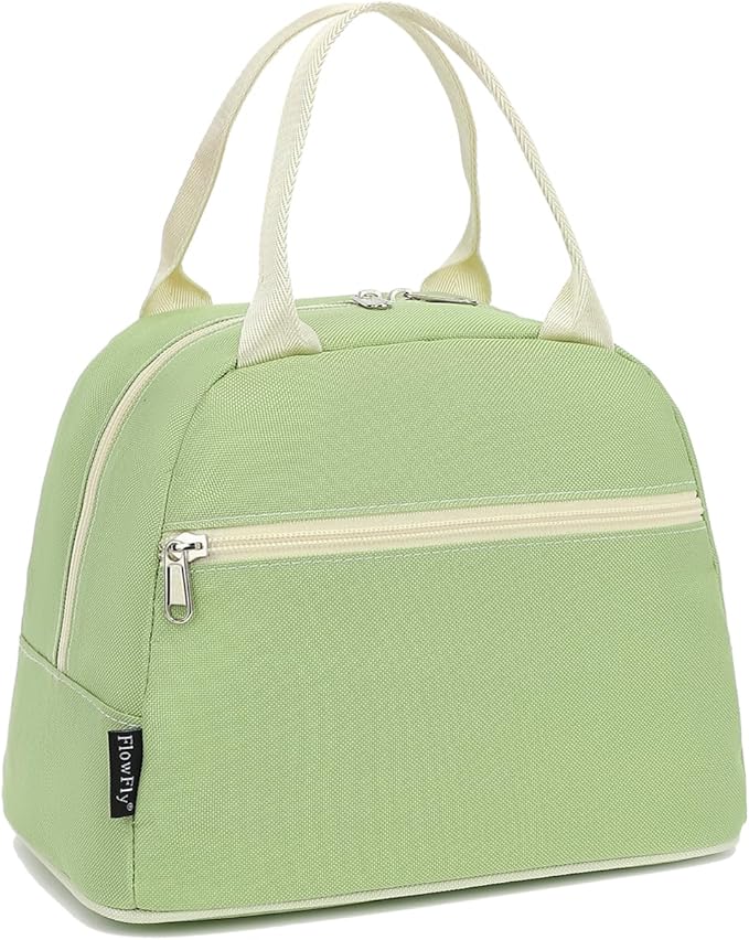 FlowFly Insulated Lunch Cooler Bag - Tote Bag Organizer for Women/Men, Prairie Green