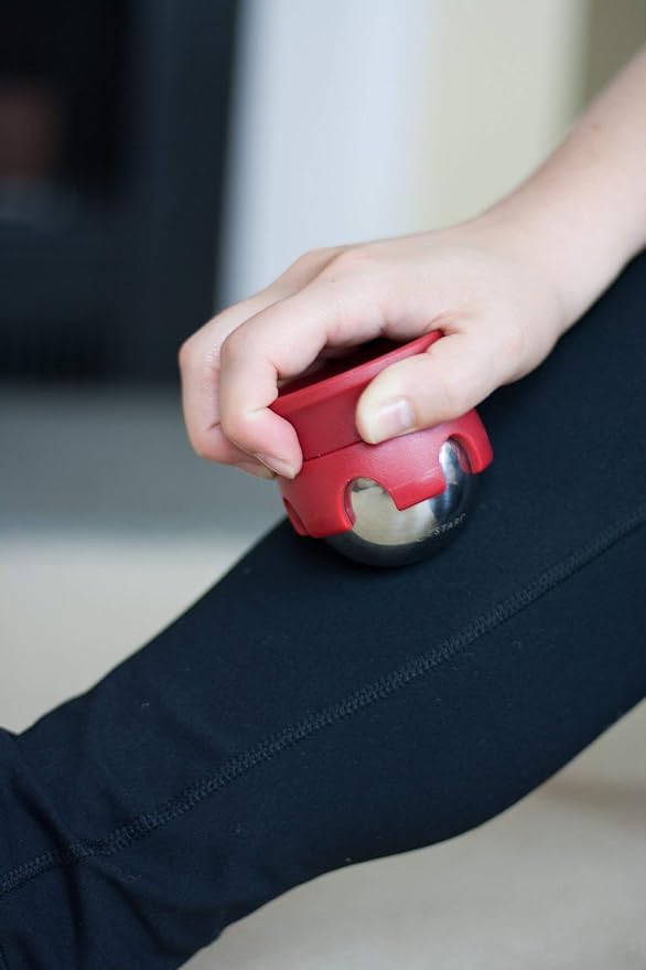 Massage Roller Ball - Stainless Steel Gel Balls for Heat + Ice Therapy - Back, Shoulder, Calf, Foot Massager with Heat or Cold - Myofascial Release - Deep Tissue Trigger Points - Hot Cold Roller..