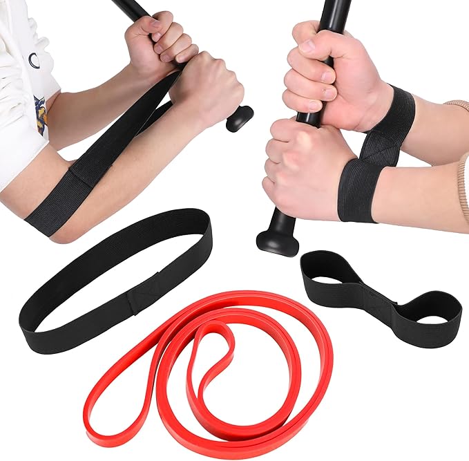 codree Baseball Swing Trainer Bands- Elastic Baseball Softball Hitting Resistance Bands- Baseball Batting Training Aids Equipments for Athletes Improve Batting, Arm Strength