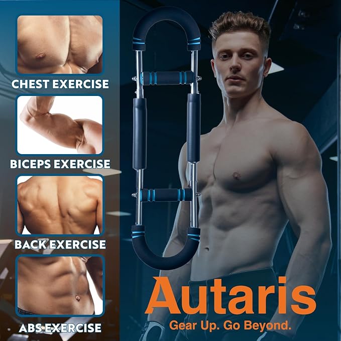 Twister Arm Trainer - Adjustable Chest Workout Equipment - Arm Trainer for Men - Chest Trainer for Men - Shoulder Muscle Training - Portable Spring Resistance - Home Fitness Equipment (40ā90 lbs)