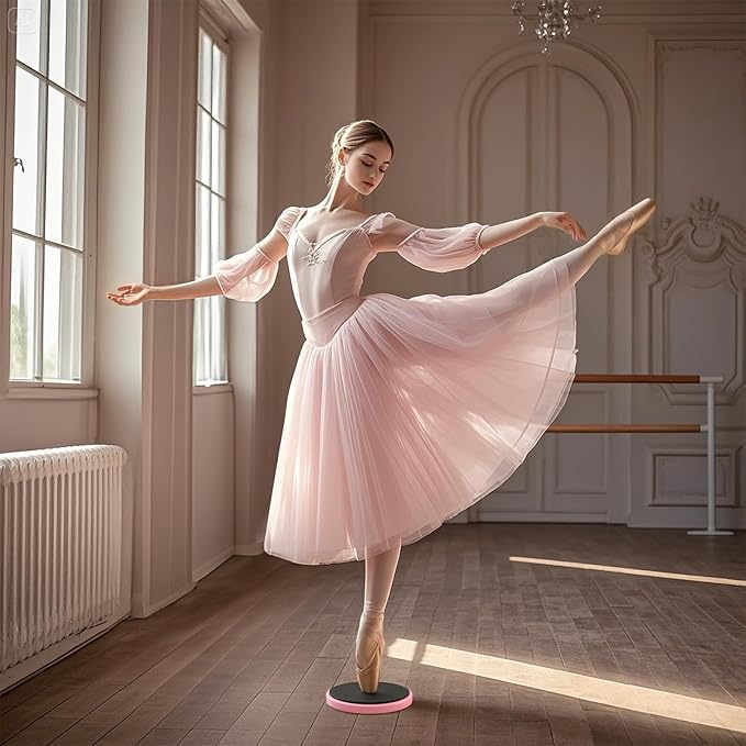 Turn Board for Dancers – Ballet, Figure Skating & Cheerleading Spinner Disc for Improving Turns, Balance, Posture & Pirouette Technique, Portable Training Equipment for Dance & Gymnastics