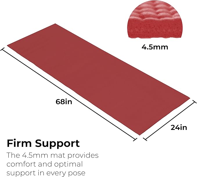 Hello Fit 10-Pack Yoga Mat, 68" x 24" Non Slip Exercise Mat, 4mm Thick Gym Mat for Fitness and Stretching, Bulk Non Toxic Yoga Mats for Schools and Studios