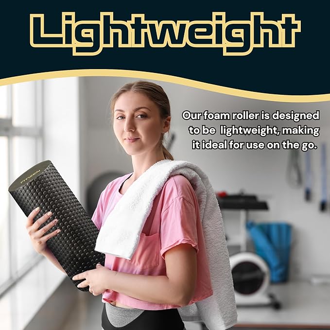 FitNation Foam Roller – High-Density Foam Muscle Roller – Textured Foam Rollers for Muscle Massage, Stretching, Pilates, Yoga