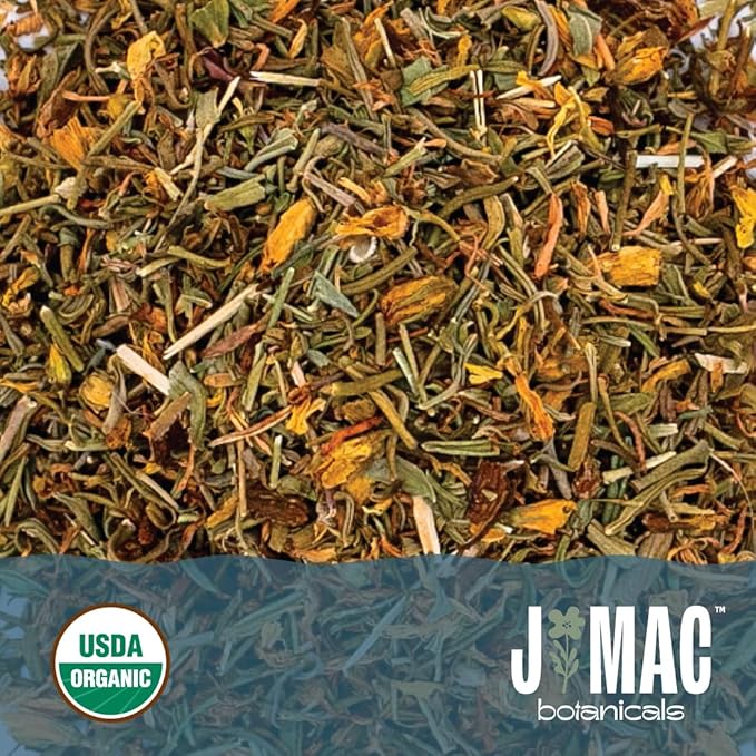 J Mac Botanicals, Organic St John's Wort herb (4 oz) loose leaf St. Johns Wort tea