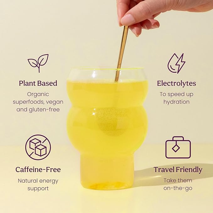 Blume New SuperBelly Gut Health and On-The-Go Hydration Packets, Sugar-Free, with Prebiotics, Probiotics, Apple Cider Vinegar, Vitamin C, and Electrolytes, Lemon Ginger, 15 Sticks