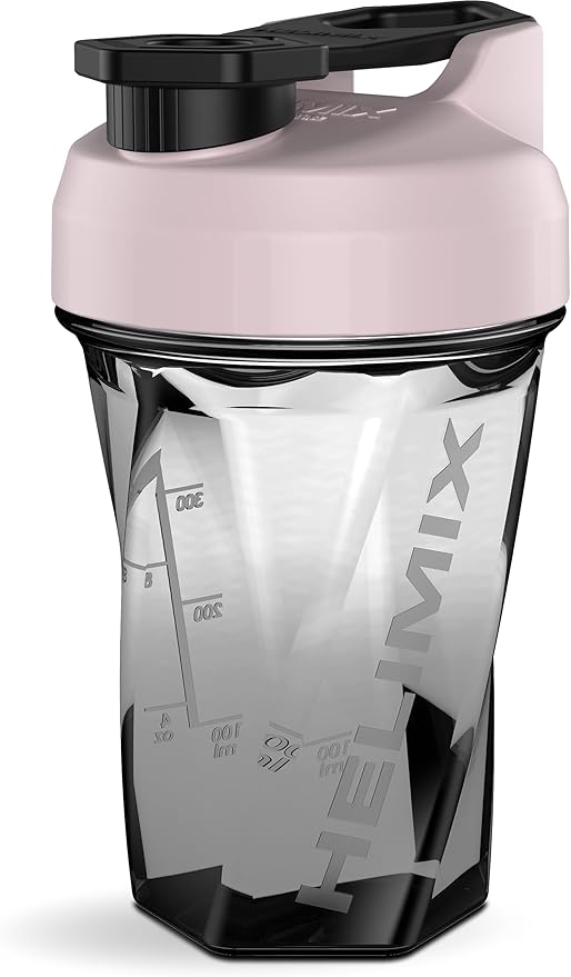 HELIMIX 1.5 Vortex Blender Shaker Bottle Holds Upto 20oz | No Blending Ball or Whisk | USA Made | Portable Pre Workout Whey Protein Drink Shaker Cup | Mixes Cocktails Smoothies Shakes | Top Rack Safe