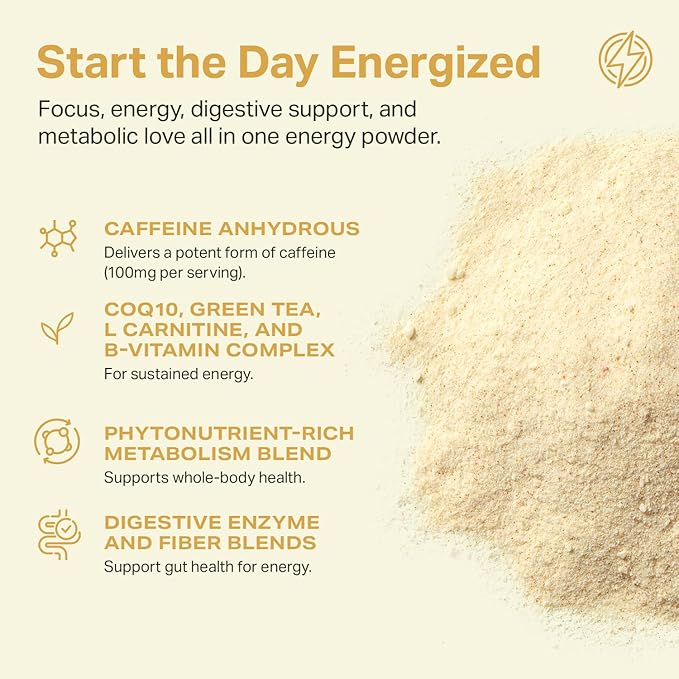 Proper, The Yellows Metabolism and Energy Boost, Sugar Free Energy Drink Powder with 100mg Caffeine. No Creatine or Beta-Alanine. 30 Servings, Pineapple Mango Drink Mix for Men and Women