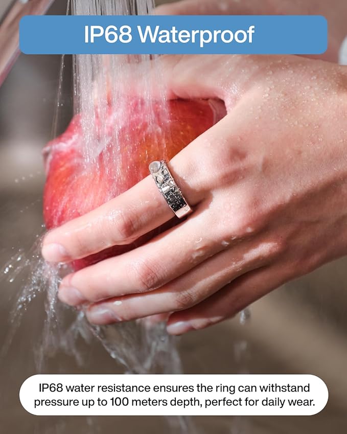 RingConn Gen 2 Air, Ultra-Thin AI Smart Ring, 10-Day Battery Life, Fitness/Sleep/Stress/HR Tracker for Women&Men, No App Fee for Standard Features, iOS & Android Compatible (Size 13, Dune Gold)