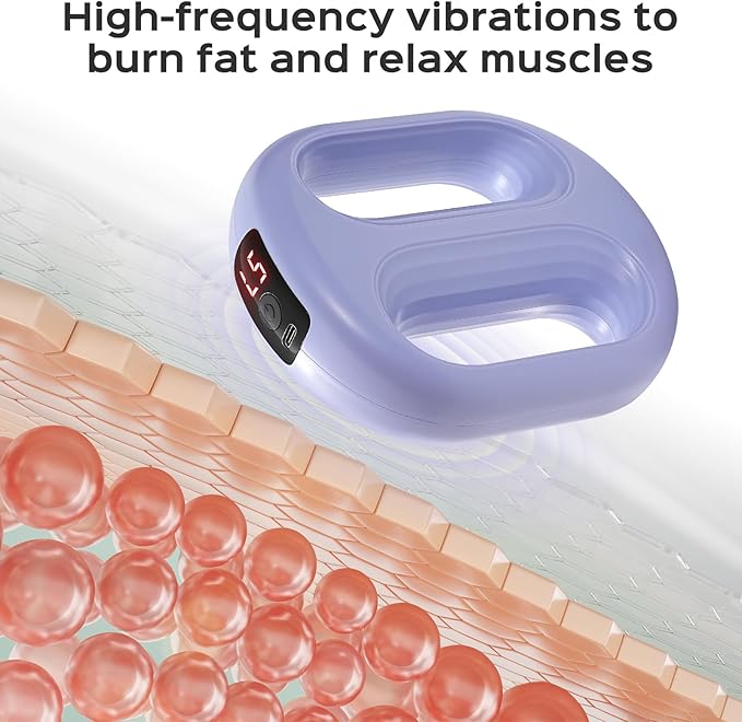 Small Lightweight Vibration Plate Portable,Handheld Lymphatic Drainage Massager,Exercise Shaker Machine for Weight Loss,Cordless and Mini,8-Level Adjustable, Purple