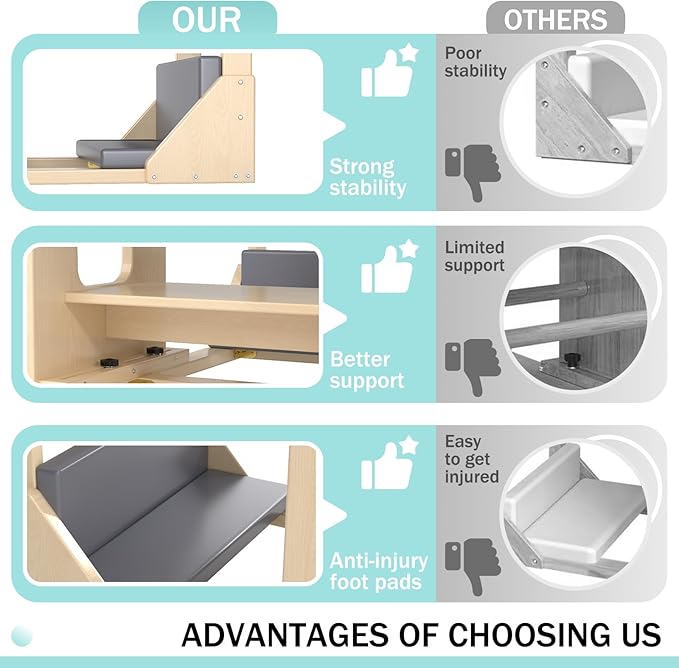 Pilates Ladder Barrel, Wooden Spine Corrector Pilates Machine for Home Workout, Pilates Arc for Balance, Core Strengthening and Stretching-9T2pw9