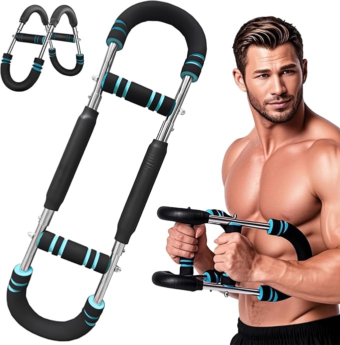 Twister Arm Trainer, 40-100lb Adjustable Chest Workout Equipment, Portable Power Twister Bar, 2025 New Adjustable Twister Arm Chest Exerciser,Detachable Design Fitness Anywhere