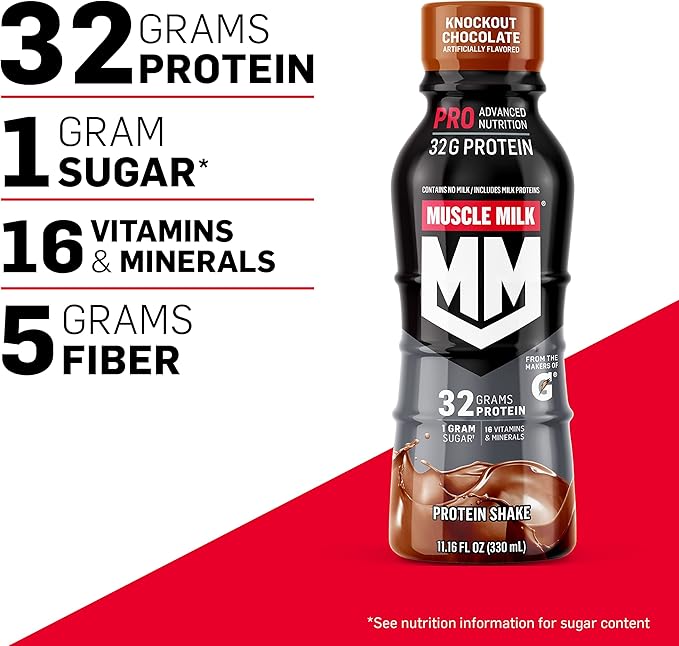 Muscle Milk Pro Series Shake, Cookies 'n Creme, 11.16 Fl Oz Bottles (Pack of 12)