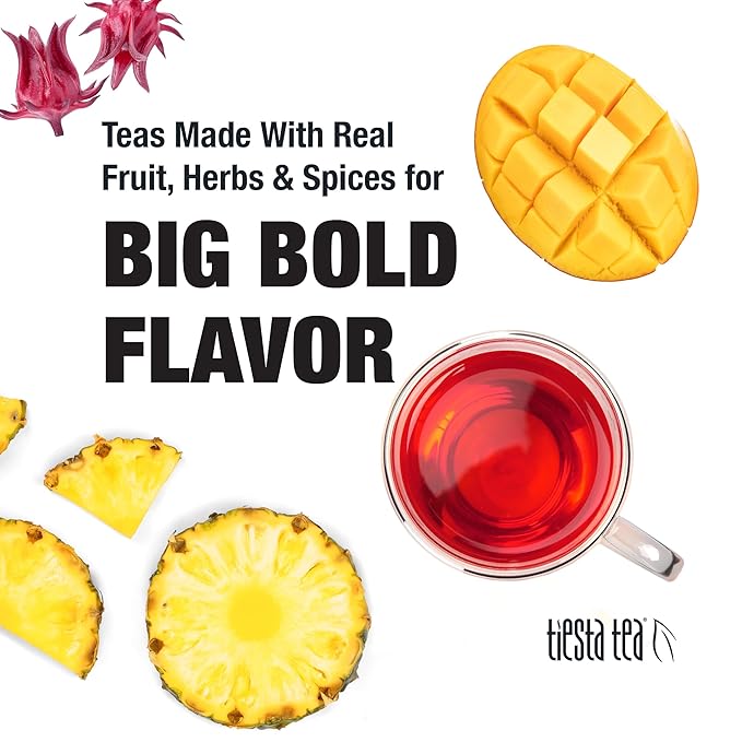 Tiesta Tea Pineapple Sangria Loose Leaf Tea – Pineapple Hibiscus White Tea Blend | Premium Low-Caffeine Fruit Infusion | Hot or Iced | 5.5oz Refillable Tin | Makes Up to 50 Cups