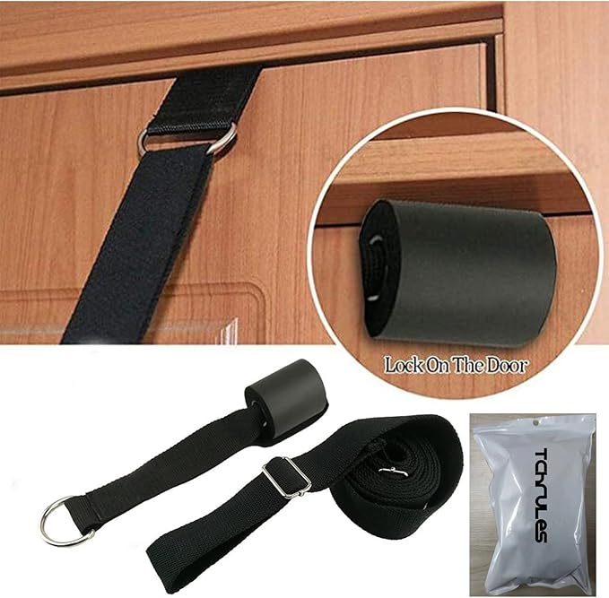 tchrules Door Leg Stretcher, Door Flexibility & Stretching Leg Strap - Great for Ballet Cheer Dance Gymnastics or Any Sport Leg Stretcher Door Flexibility Trainer Premium Stretching Equipment