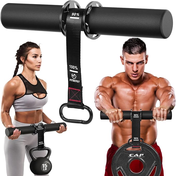 FitBeast Forearm Strengthener & Wrist Roller Forearm Exerciser - Adjustable Forearm Strength Trainer with Thickened Anti-Slip Grip Handles, Ideal for Boosting Grip Strength & Muscle Building