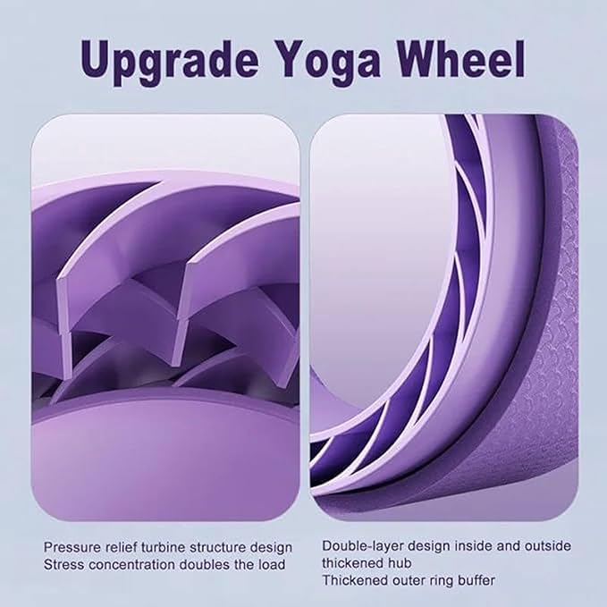 Curve magic wheel:Fit Prop Foam Padded Back Stretcher Wheel with Center Spine Cradle,Yoga Wheel for Improving Yoga Poses, Backbends Balance Stretching PainEssential high-value fitness tool