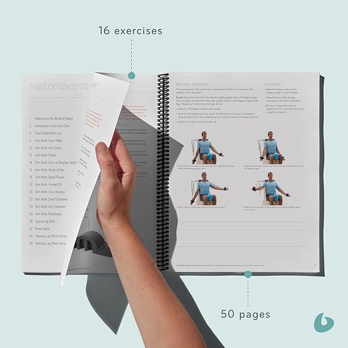 Balanced Body Arm Chair Guide, Pilates Arm Chair Guide for Workout Equipment, for Home Gym or Studio Use